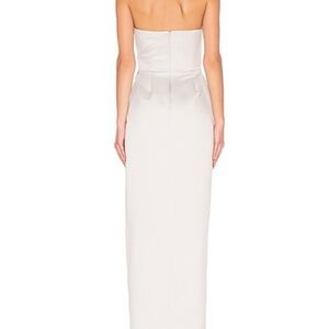 JAYGODFREY Strapless silver gown